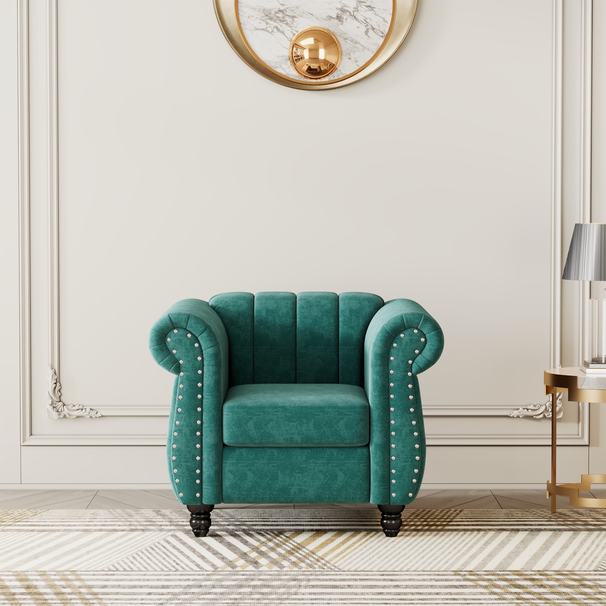Small on sale chesterfield chair