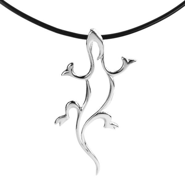 Sterling Silver Gecko Lizard Necklace