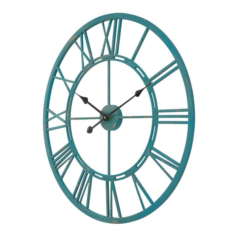 UTOPIA ALLEY Oversized Roman Round Wall Clock, Large Wall Clock, Big Clocks for Living Room Decor, 27 inch Diameter
