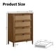 preview thumbnail 14 of 36, Roundhill Furniture Vichy 6-Piece Rattan Bedroom Set with Upholstered Bed, Dresser, Mirror, 2 Nightstands, and Chest