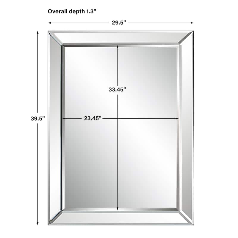 Copper Grove Beveled Mirror-framed Rectangular Wall Mirror