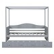 preview thumbnail 10 of 15, Modern Twin Size Canopy Day Bed with Twin Size Trundle