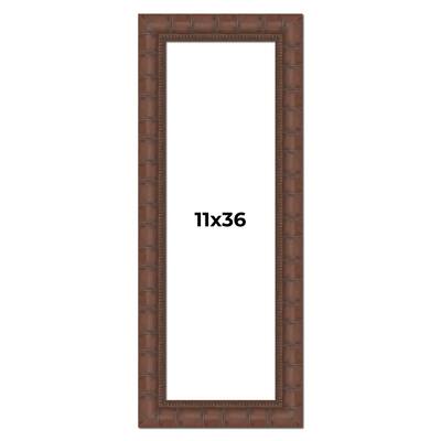 11x36 Frame Pewter Solid Wood Picture Frame Width 1.625 Inches | Interior Frame Depth 0.6875 Inches
