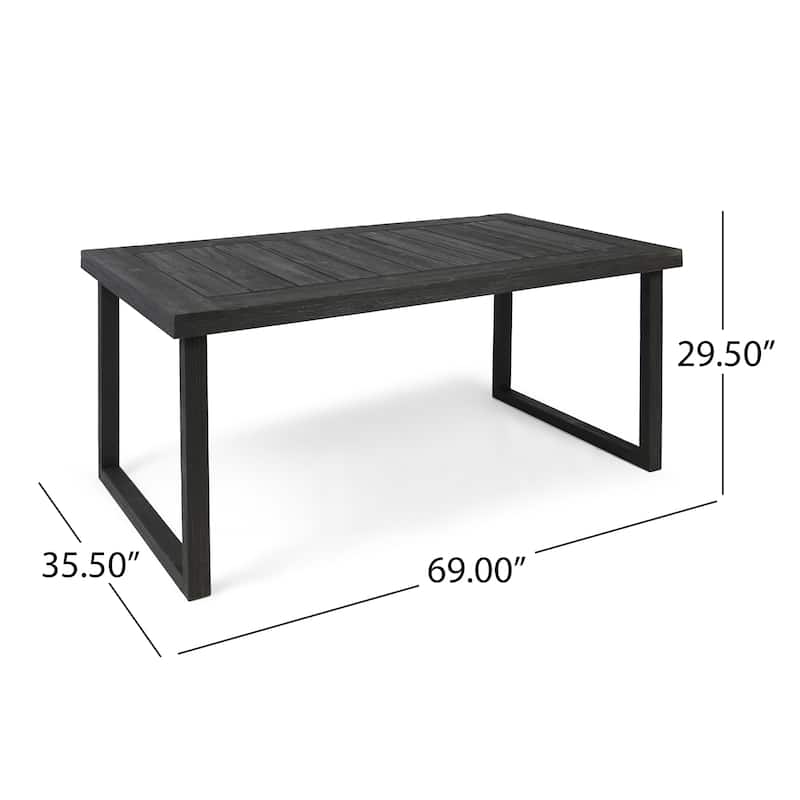Nestor Outdoor 6-Seater Acacia Wood Dining Set with Bench by Christopher Knight Home