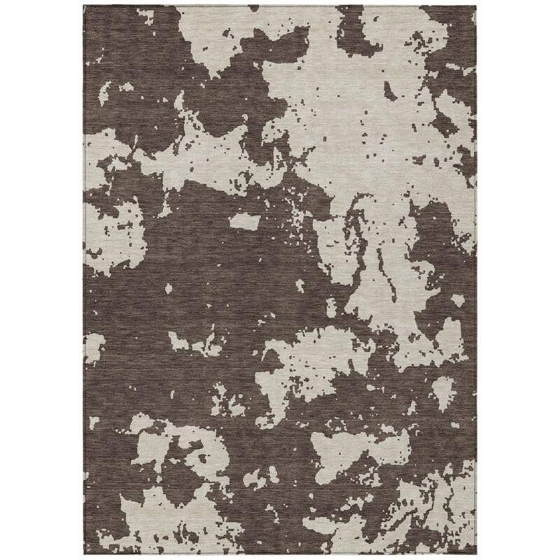 HomeRoots Abstract Transitional Rectangle Outdoor Rug