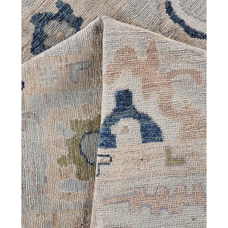 Oushak One-of-a-Kind Hand-Knotted Area Rug - Gray - 8' 0" x 9' 9"