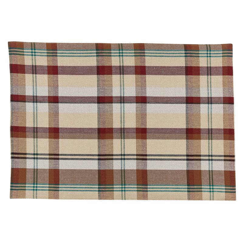 Park Designs Gamekeeper Plaid Placemat Set of 4 - 13" x 19"