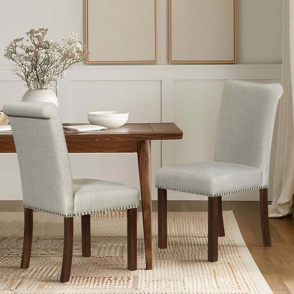 Dining Chair with Nailhead Trim Set of 2,only chairs