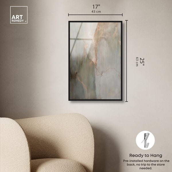 dimension image slide 14 of 24, Fiery Traces I Abstract Framed Acrylic Wall Art by Art Remedy