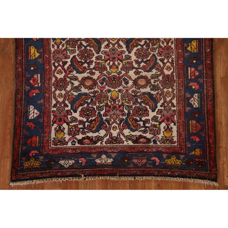 Vegetable Dye Traditional Floral Malayer Persian Wool Rug Hand-knotted - 3'4" x 5'0"