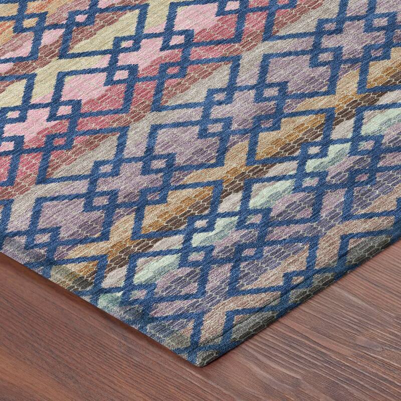 Machine Washable Indoor/ Outdoor Cabo Stripe Chantille Rug