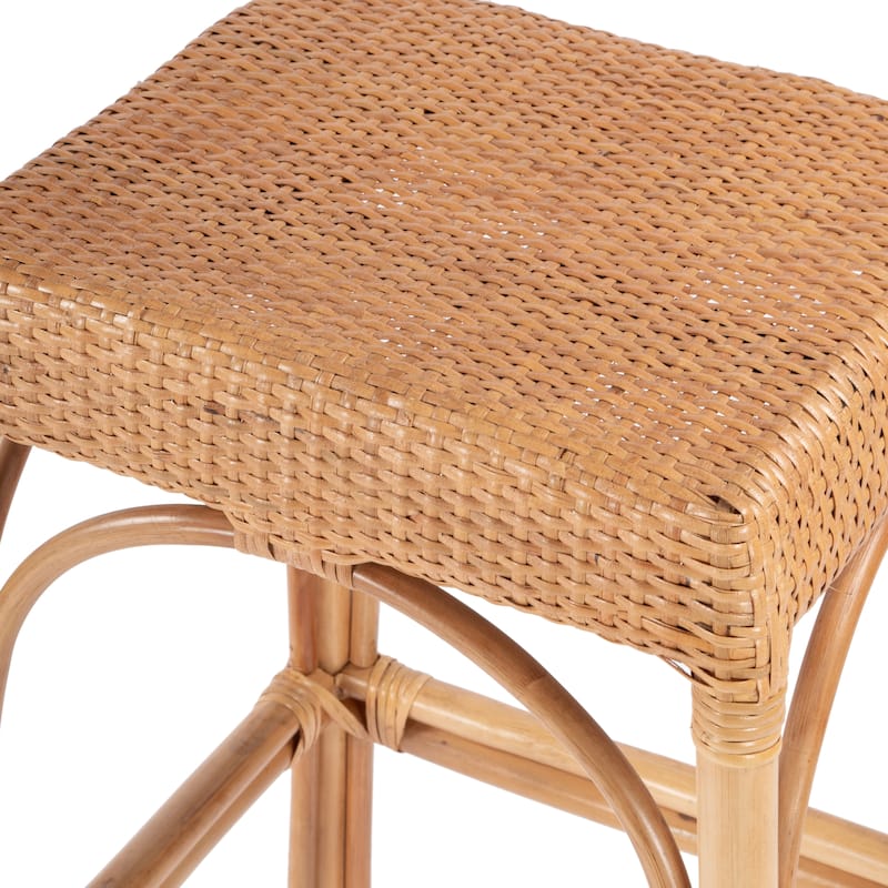 Robias Rectangular Rattan 30" Bar Stool