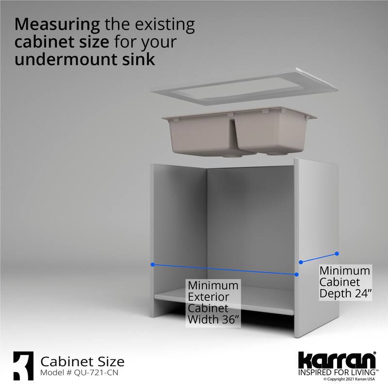 Karran Undermount Quartz 33 in. Double Bowl 60/40 Kitchen Sink with Bottom Grids and Strainers