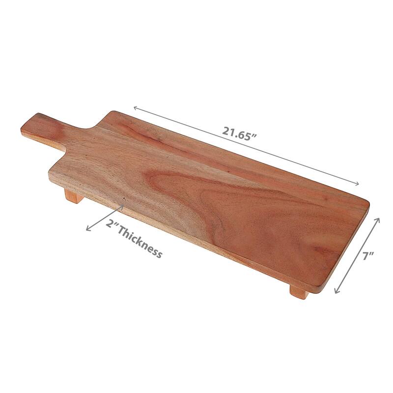 IH Casa Decor Acacia Wood Rect. Serving Board On Stand
