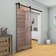 preview thumbnail 19 of 34, Barn Door With Solid Knotty Pine Paneled Wood and Hardware Kit(DIY) 24X84 - Brair Smoke