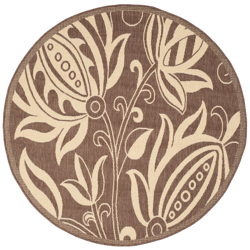 SAFAVIEH Courtyard Leatrice Indoor/ Outdoor Patio Backyard Rug