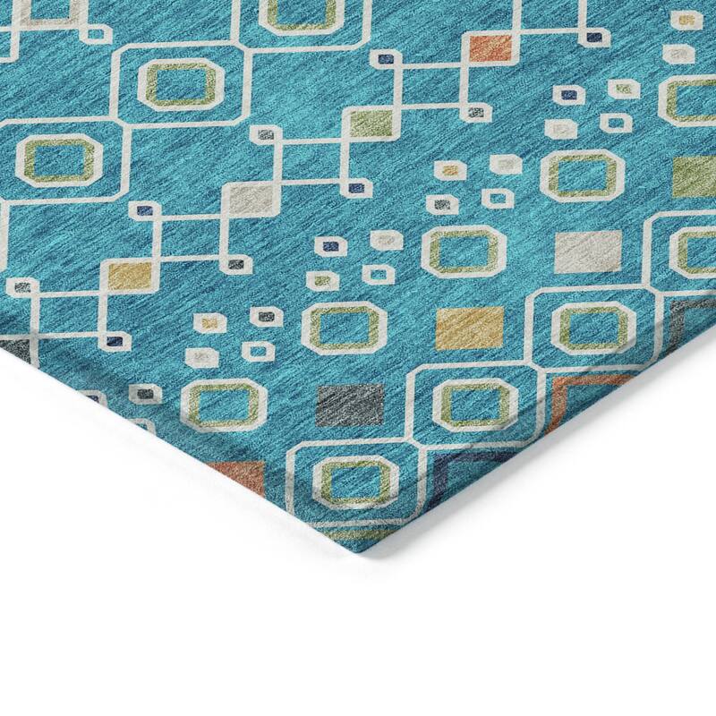 HomeRoots Geometric Modern Rectangle Outdoor Rug