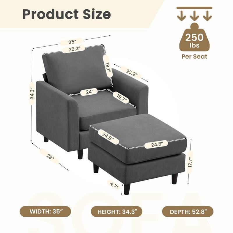 Snow Velvet Sectional Sofa