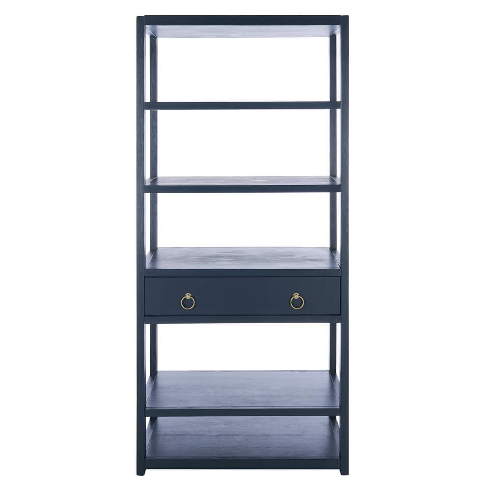 SAFAVIEH Hugborg 1-Drawer 5-Shelf Etagere Bookcase. - 32Wx18Dx70H