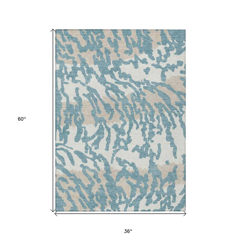 HomeRoots Animal Print Transitional Rectangle Outdoor Rug