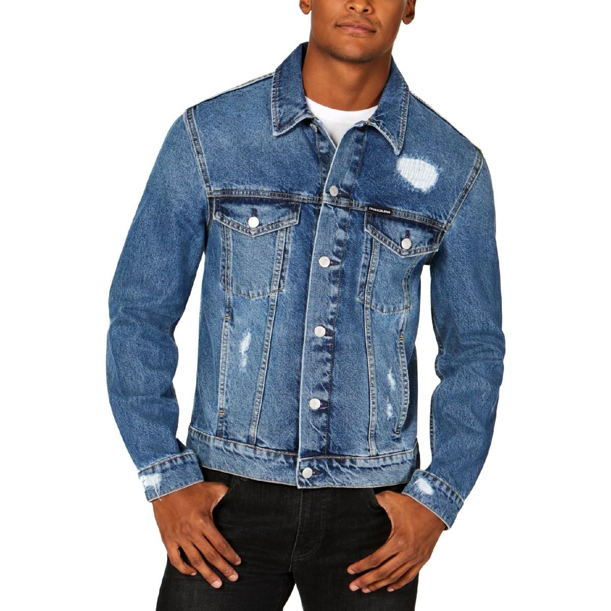 calvin klein denim jacket mens