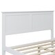 preview thumbnail 3 of 5, Full Size Modern Solid Wood Platform Bed with Tapered Legs and Elegant Slat Design Headboard