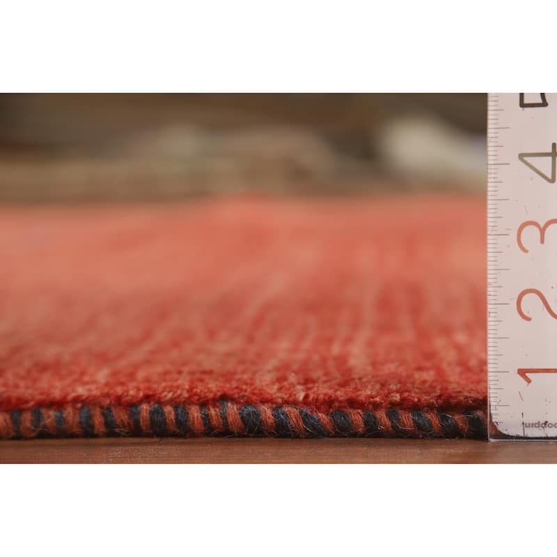 Tribal Gabbeh Persian Rug Handmade Wool Carpet - 5'8"x 7'4"