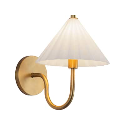 Alora Lighting WV451808 Serena 11" Tall Bathroom Sconce with Pleated