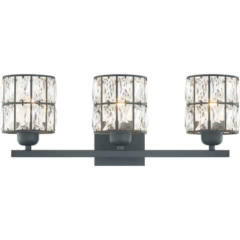 Quoizel Gibson Matte Black 3-light Bath Light