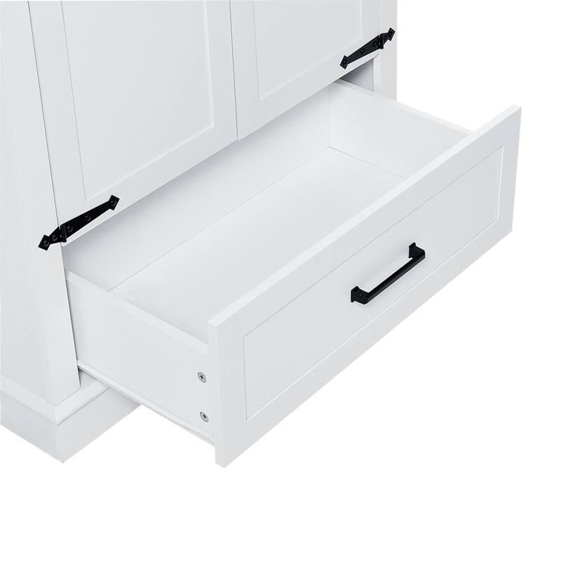 Tall Bathroom Storage Cabinet,Cabinet with Two Doors and One Drawer