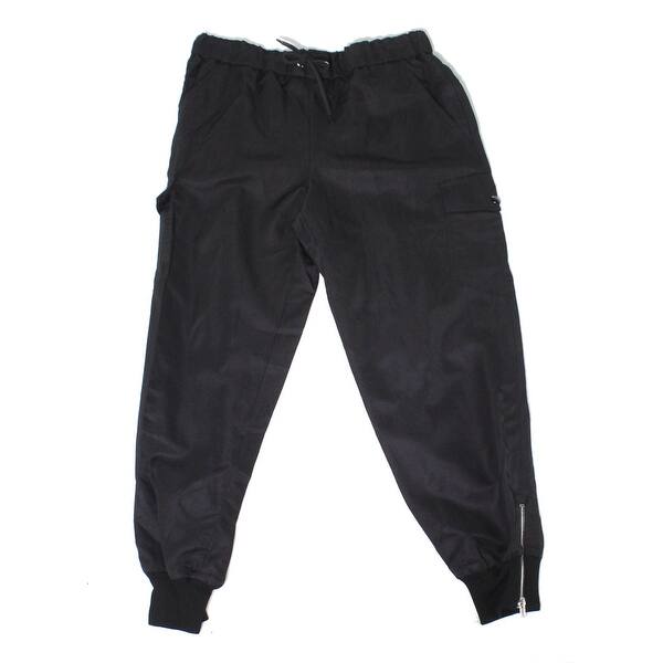 Shop Jeremy Scott Womens Pants Black Size 10 Cropped Zip Cargo