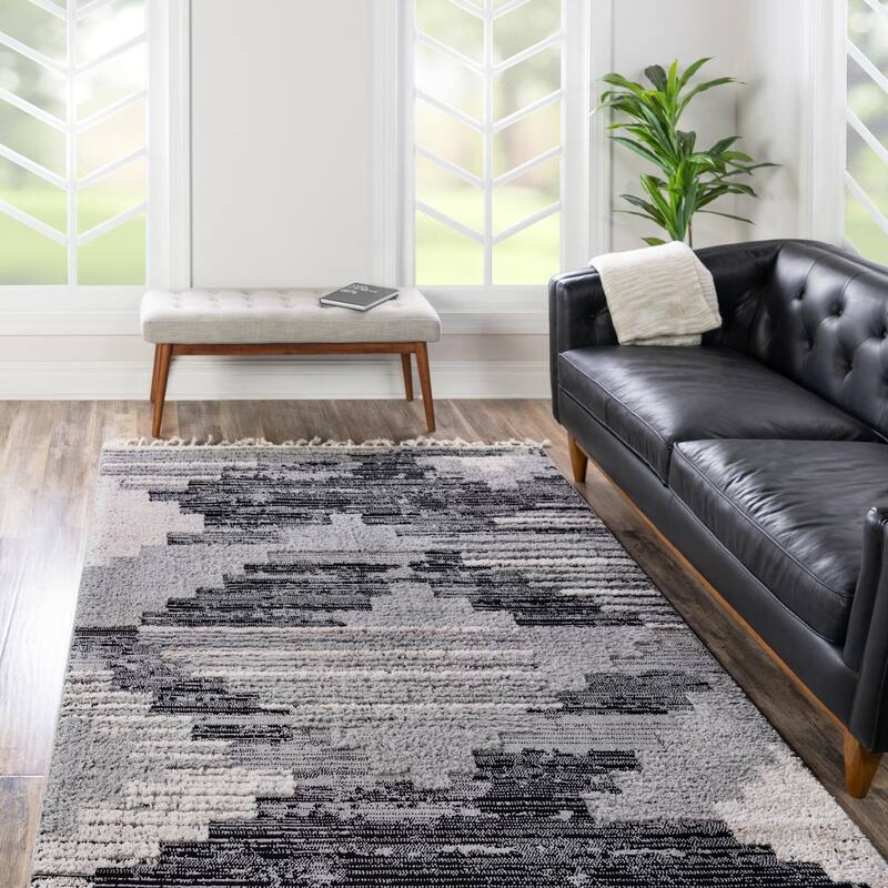 Contemporary Prudence Collection Area Rug - Fossil Gray - 7'10"x10'