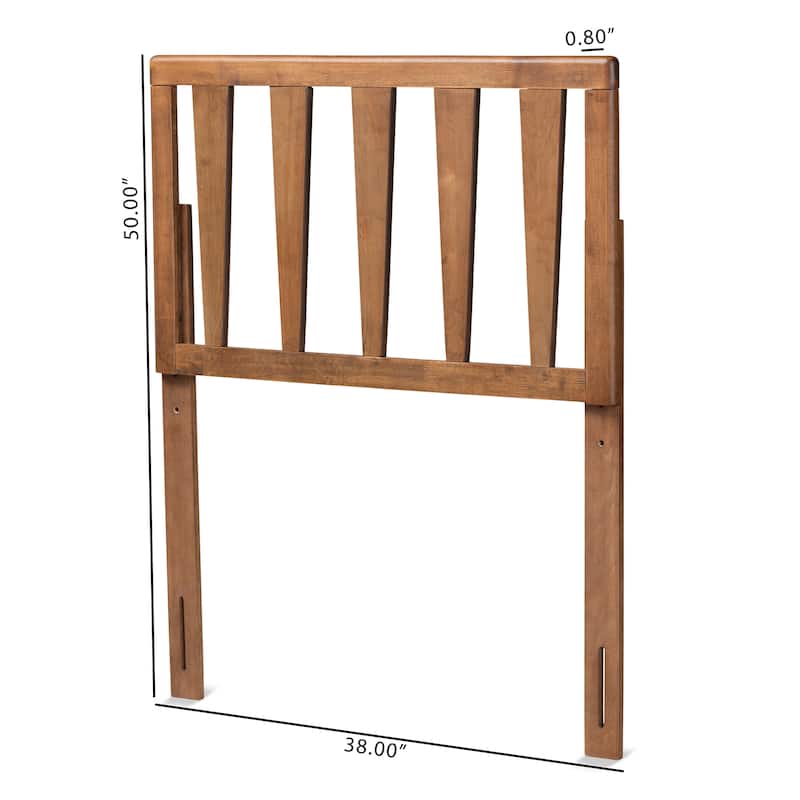 Duncan Contemporary Ash Walnut Finished Wood Headboard