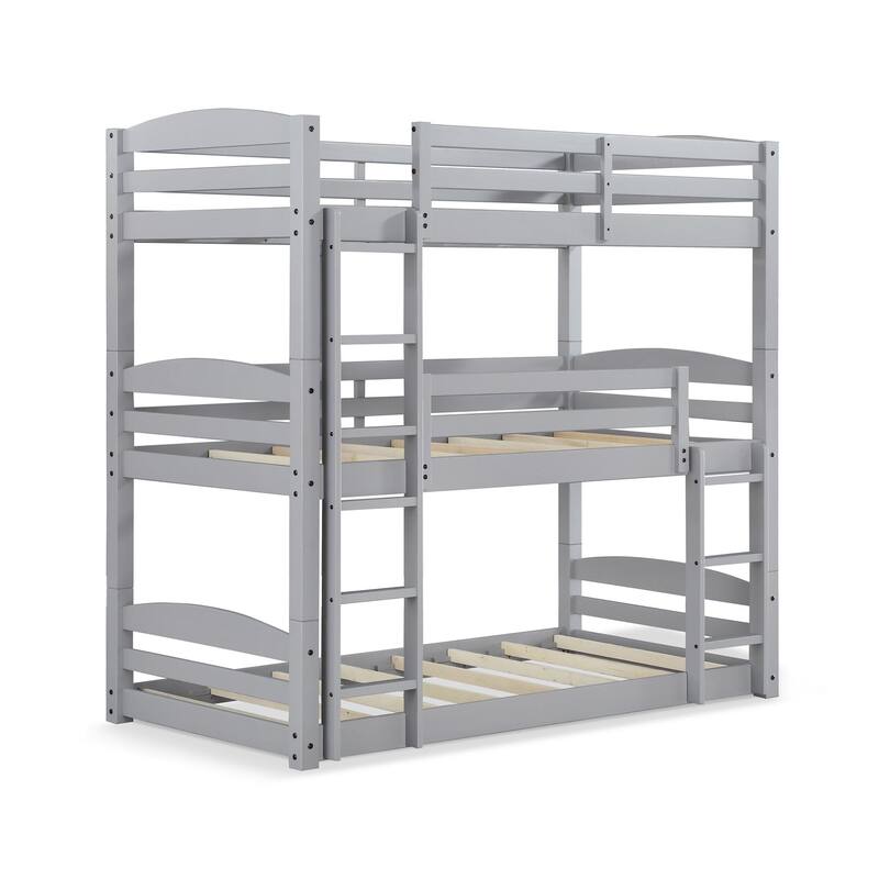 Avenue Greene Nola Solid Wood Triple Floor Bunk Bed - Grey