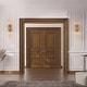 preview thumbnail 4 of 13, 2 - Light Steel Flush Mounted Ring Wall Sconce