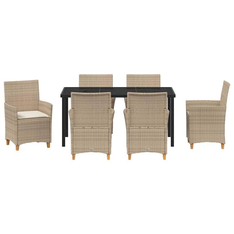 vidaXL Garden Dining Set Poly Rattan