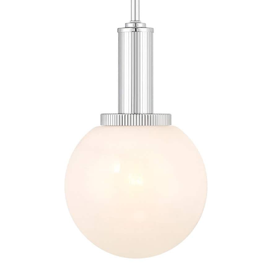 Bellevue SHP87670 8" Wide Mini Pendant with Strié Glass Shade