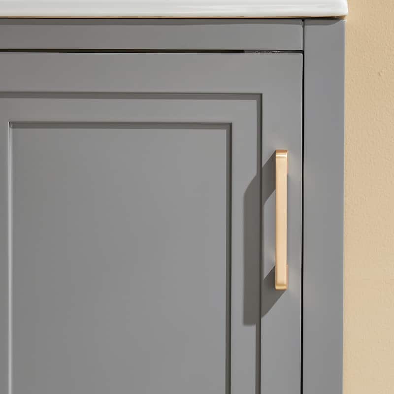 Fully Assembled 18" Freestanding Single Bathroom Vanity with Top