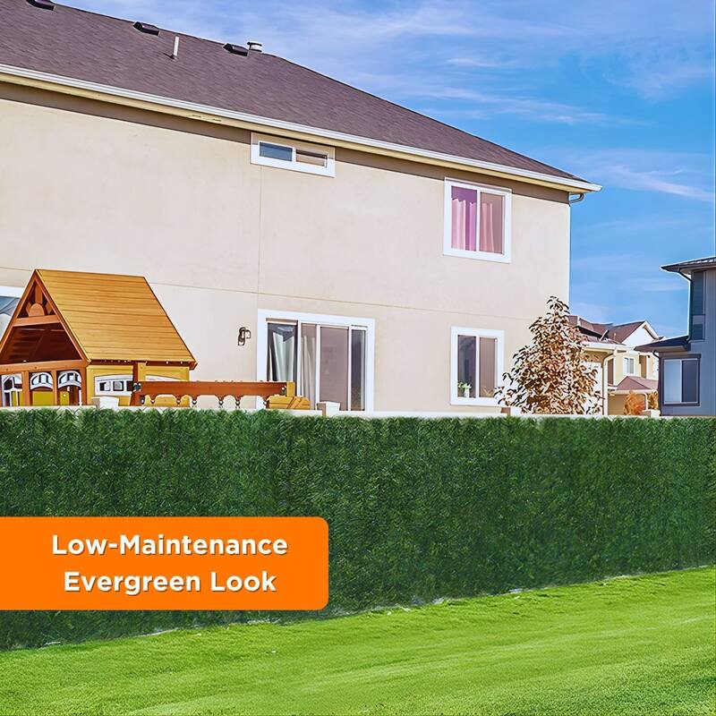 Premium PVC Conifer Hedge Slats for Chain Link Fence 6 ft (82 Pack)