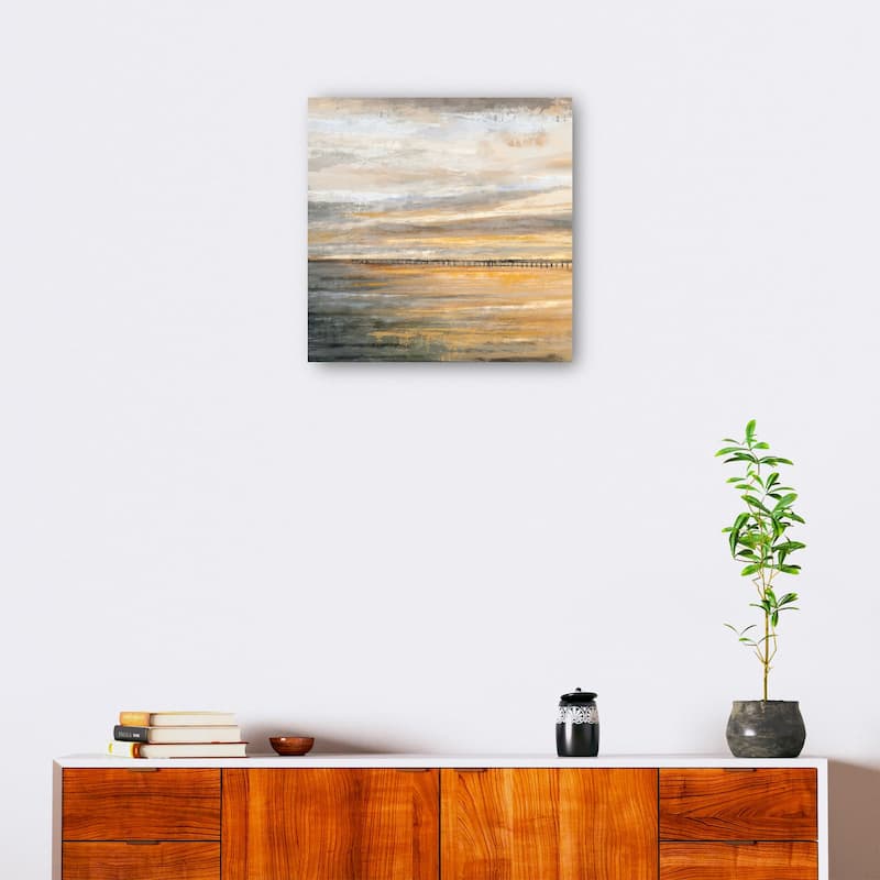 Evening Pier By Studio Arts Canvas Art Print