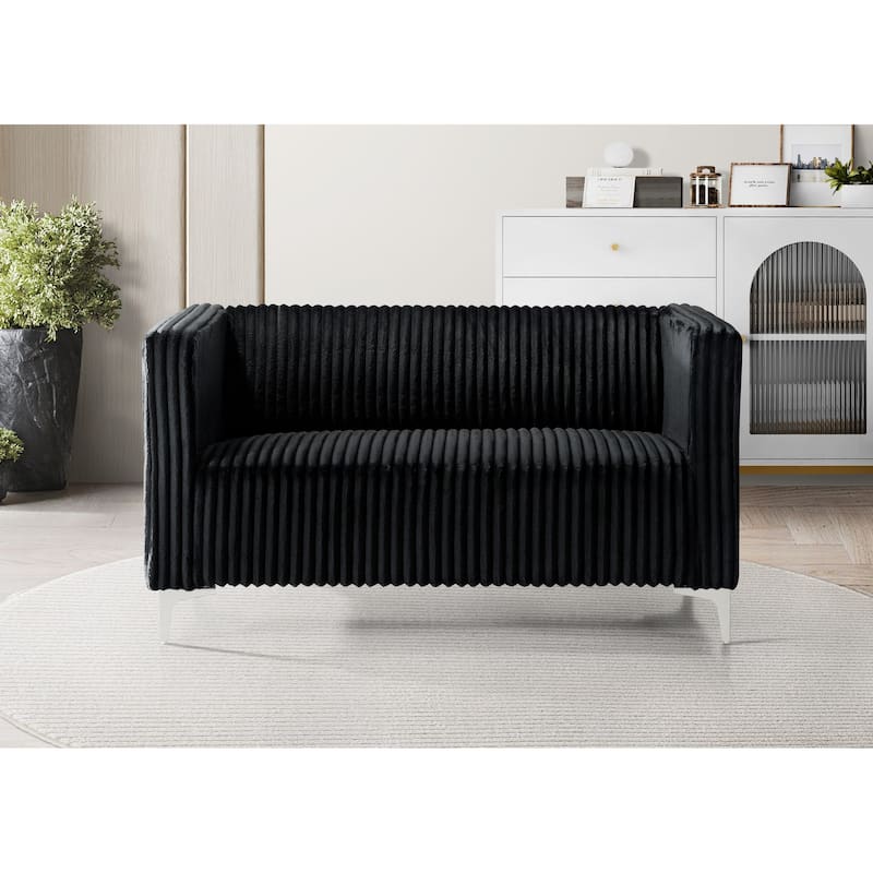 Clayfell Gavin Velvet Square Arm Living Room Set