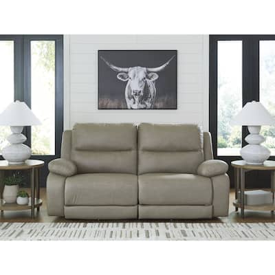 Signature Design by Ashley Brannigan Gray 2-Piece Reclining Loveseat - 80" W x 41" D x 42" H