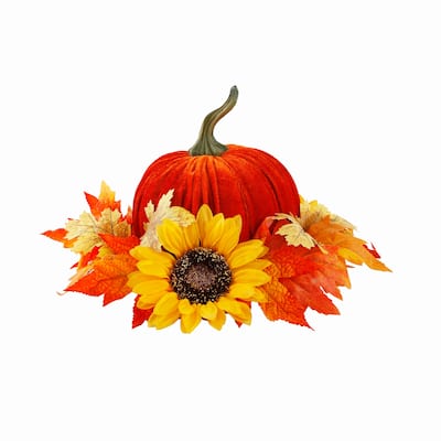 Velvet Pumpkin Sunflowers Ring