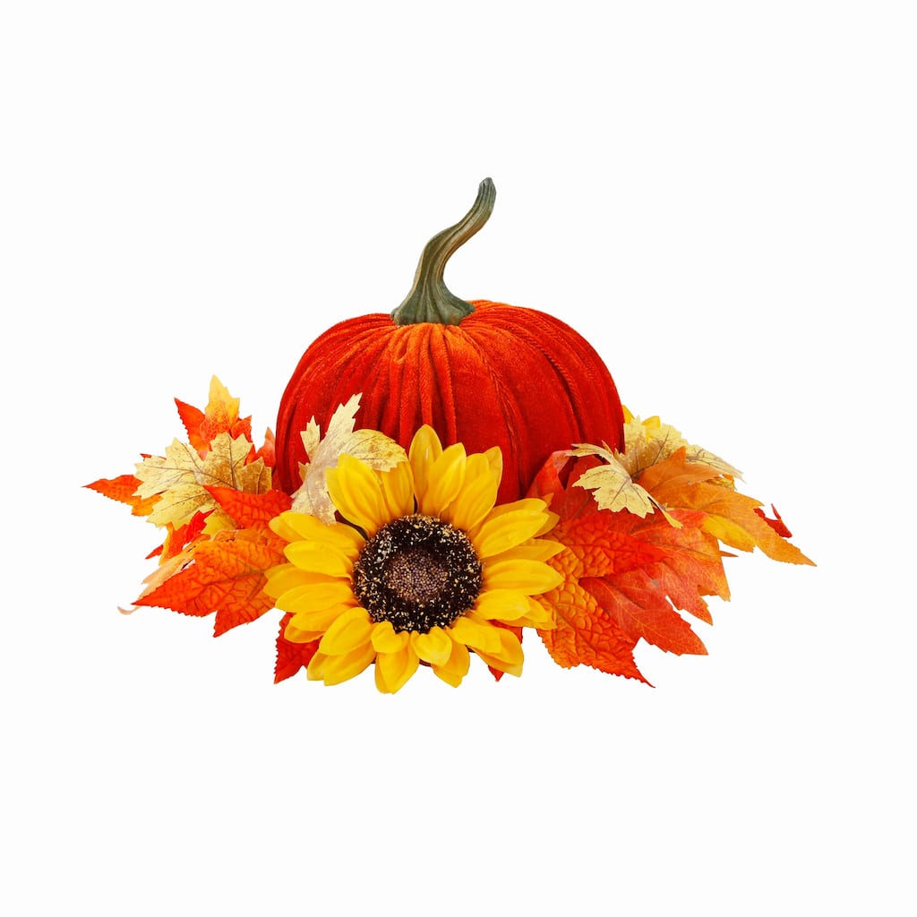 Velvet Pumpkin Sunflowers Ring