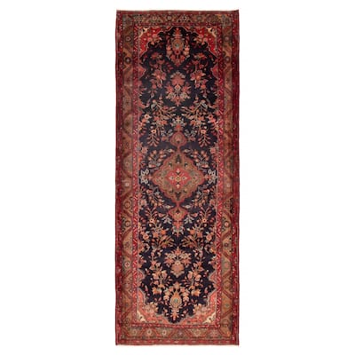 ECARPETGALLERY Hand-knotted Andelz Dark Navy Wool Rug - 4'2 x 11'9