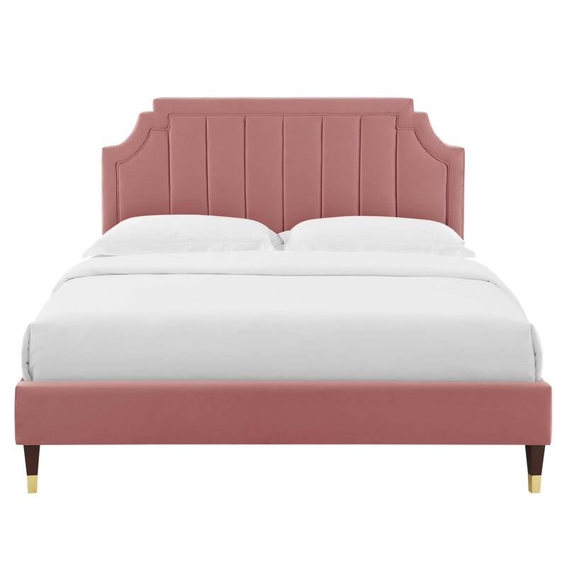 Sienna Performance Velvet Queen Platform Bed