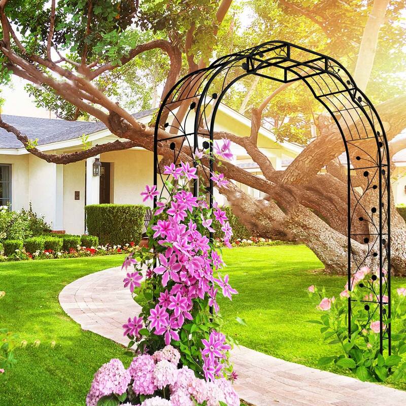 Metal arch trellis suitable for weddings and garden plant climbing