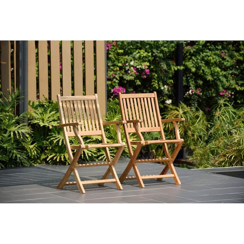 11pc Solid Teak Extendable Outdoor Patio Dining Set - 11 Piece