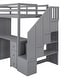 preview thumbnail 10 of 36, Versatile Twin Loft Kids Bed with Wardrobe,Stair,Desk,Drawer,Cabinet