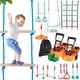 preview thumbnail 3 of 28, VEVOR Ninja Warrior Obstacle Course for Kids,Outdoor Playset Equipment,Backyard Toys Training Equipment Set with 12 Obstacles 2 x 50 ft 12 Obstacles